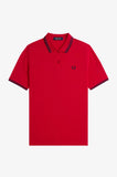 Fred Perry Womens Polo English Rose Red / Navy