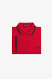 Fred Perry Womens Polo English Rose Red / Navy