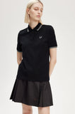 Fred Perry Polo Shirt Black // Metallic Silver