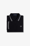 Fred Perry Polo Shirt Black // Metallic Silver