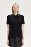 Fred Perry Polo Shirt Black // Metallic Silver