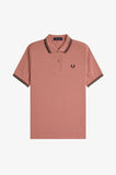 Fred Perry Womens Polo Putty Pink / Carrington Brick / Black