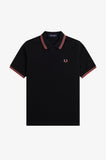 Fred Perry Womens Polo Black / Putty Pink