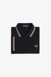 Fred Perry Womens Polo Black / Silky Peach / Blossom