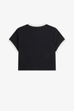 Fred Perry Black Cropped Ringer T-Shirt