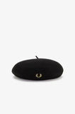Fred Perry Black/Champagne Wool Beret