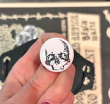 Dead Rockers Button White