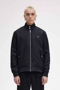 Fred Perry Black Padded Harrington Jacket