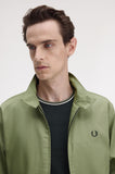 Fred Perry Classic Black Harrington Jackets Olive Mint