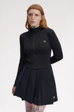 Fred Perry Zip-Through Metallic Ribbed Jumper