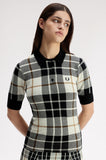 Fred Perry Bouclé Tartan Knitted Shirt