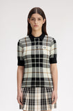 Fred Perry Bouclé Tartan Knitted Shirt