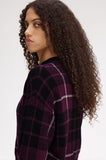 Fred Perry Bouclé Tartan Long Sleeve Sweater