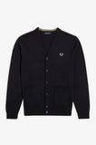 Fred Perry Men's Classic Black Cardigan