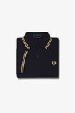 Fred Perry Twin Tipped Polo Black / Gold Champagne