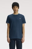 Fred Perry Twin Tipped T-Shirt Mod Blue / Slate