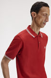 Fred Perry Polo Burnt Red / Snow White