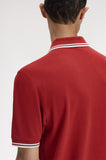 Fred Perry Polo Burnt Red / Snow White