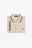 Fred Perry Polo Warm Oat / Court Green /Burnt Tobacco