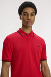 Fred Perry Polo English Rose Red / Black