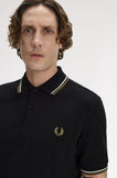Fred Perry Polo Black / Snow White / Bronze