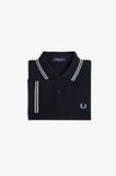 Fred Perry Polo Navy / Ecru / Silver Blue