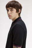 Fred Perry Polo Black / Plum