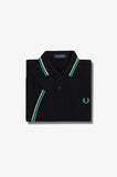 Fred Perry Polo Black / Silky Peach / Deep Mint