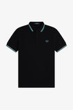 Fred Perry Polo Black / Silky Peach / Deep Mint