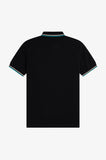 Fred Perry Polo Black / Silky Peach / Deep Mint