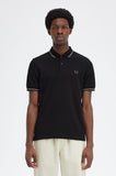 Fred Perry Polo Black / Warm Grey / Brick