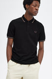 Fred Perry Polo Black / Warm Grey / Brick