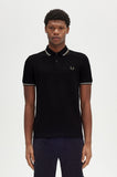 Fred Perry Polo Black / Ecru / Laurel Wreath Green