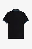 Fred Perry Polo Black / Cyber Blue / Midnight Blue