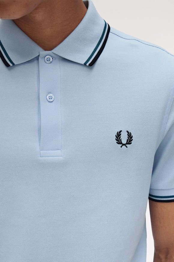 Fred Perry Polo Light Smoke / Petrol Blue / Navy