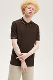 Fred Perry Polo Burnt Tobacco / Dark Pink / Black