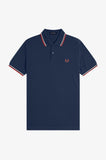 Fred Perry Polo Tennis Blue / Silky Peach / Flamingo Tan