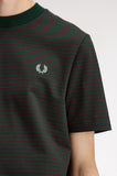 Fred Perry Fine Stripe Heavyweight T-Shirt Grassroots