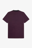 Fred Perry Fine Stripe Heavyweight T-Shirt Plum