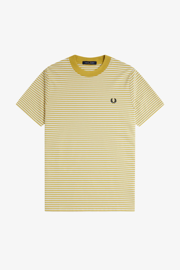 Fred Perry Fine Stripe Heavyweight T-Shirt Honeycomb