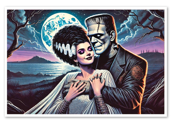 Moonlight Love  Monsters Art Print