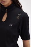 Fred Perry Amy Winehouse Ribbed Polo Shirt Dress