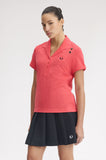 Fred Perry Amy Winehouse Pocket Detail Polo Shirt Flamingo Tan
