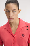 Fred Perry Amy Winehouse Pocket Detail Polo Shirt Flamingo Tan