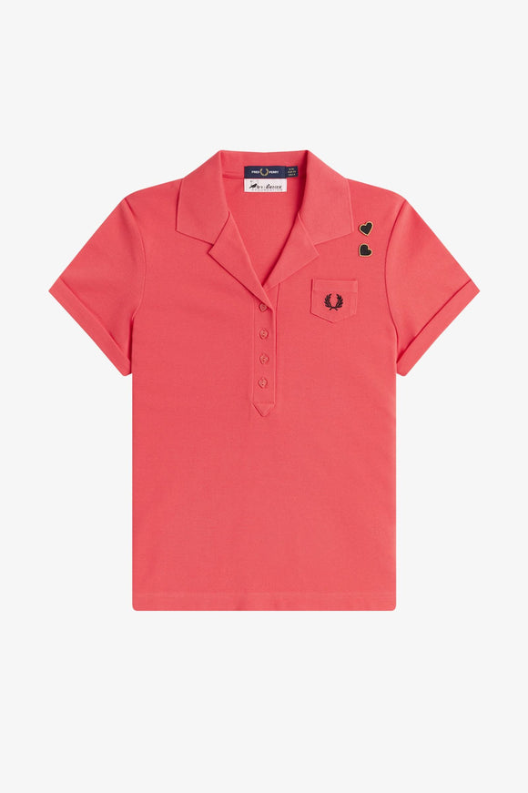 Fred Perry Amy Winehouse Pocket Detail Polo Shirt Flamingo Tan