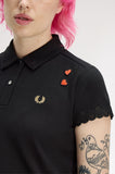 Fred Perry Amy Winehouse Embroidered Detail Polo Shirt