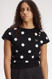 Fred Perry Amy Winehouse Flocked Polka Dot Top