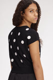 Fred Perry Amy Winehouse Flocked Polka Dot Top
