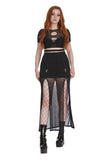 Goth Club Mesh Maxi Skirt