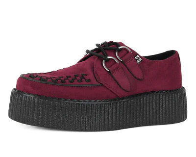 Burgundy Faux Suede Viva Mondo Creeper